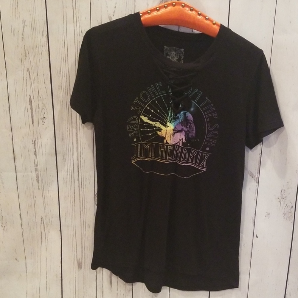 BARELY WORN Purple Haze "Jimi Hendrix" Knit Tee L!